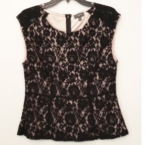 The Limited Floral Sleeveless Sheer-Lined Blouse